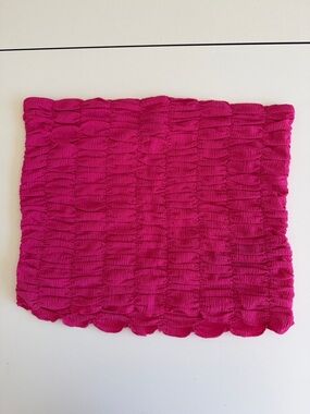 Anthropologie Hot Pink Smocked Tube Top Size L